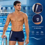 Fato de banho boxer técnico para homem e menino Personalizável