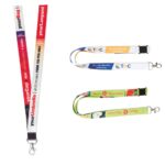 Cordão para crachá Lanyard Sublimado com Gancho e Abertura de Segurança.