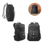 DELFOS BACKPACK. Mochila para computador portátil em poliéster reciclado 300D e poliéster reciclado 600D com elementos refletores - Image 2