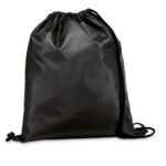 CARNABY. Saco tipo mochila em 210D com cordões em preto - Image 4