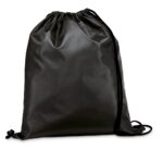 CARNABY. Saco tipo mochila em 210D com cordões em preto - Image 5