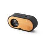 TILLY. Coluna de som portátil de 3W com 5h de autonomia em bambu e ABS reciclado (100% rABS)