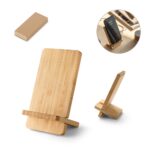 LANGE. Suporte para smartphone com carregador rápido wireless 15W em bambu - Image 2