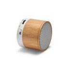 GLASHOW. Coluna de som portátil em bambu com microfone - Image 5
