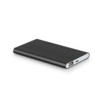 MARCET. Power bank slim 4'000 mAh em alumínio reciclado (100% rAL) e ABS reciclado (100% rABS)