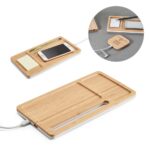 MOTT. Organizador de secretária com carregador wireless 15W em bambu e ABS - Image 2