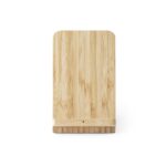 LEAVITT. Suporte para smartphone e porta esferográficas com carregador wireless rápido 10W em bambu - Image 3