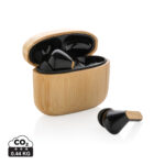 Fones de ouvido TWS de bambu e plástico reciclado RCS