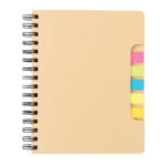 Caderno espiral A5 Kraft com notas adesivas - Image 6