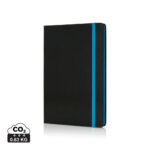 Caderno A5 de luxo com capa dura e bordas coloridas