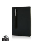 Notebook A5 PU básico com caneta touch