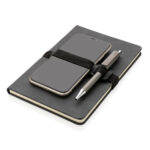 Caderno PU de capa dura A5 com suporte para telefone - Image 5