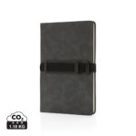 Caderno PU de capa dura A5 com suporte para telefone