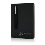 Notebook A5 PU básico com caneta touch - Image 6