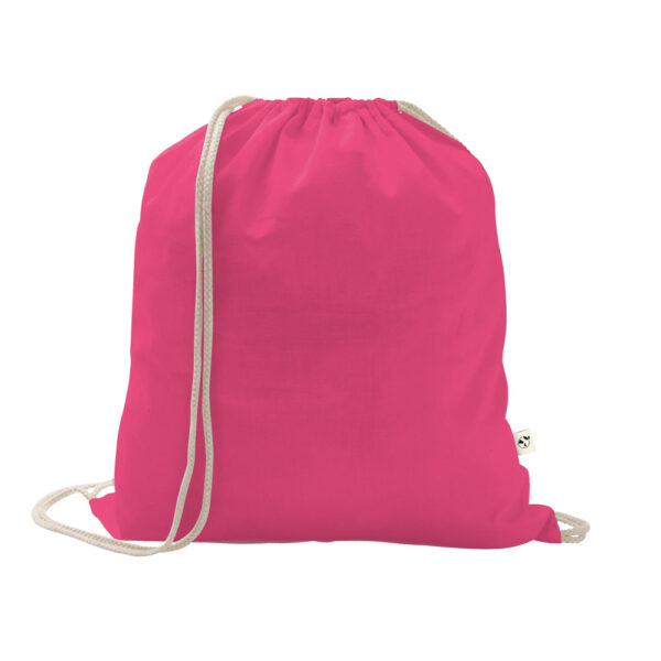 ISTANBUL. Saco tipo mochila em algodão reciclado (70%) e poliéster (30% rPET) (150 g/m²)