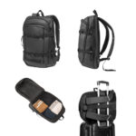 KAMPALA. Mochila para computador portátil em poliéster reciclado 900D de alta densidade, com revestimento resistente à água e forro em poliéster reciclado 210D 17'3"