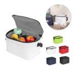 CANCUN. Saco térmico em poliéster reciclado 600D, com alça em webbing ajustável