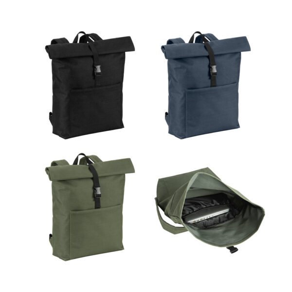 ATENAS. Mochila para computador portátil em 600D, com revistimento em 210D 17'3"