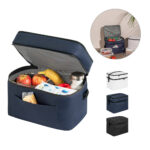 CANCUN LARGE. Saco térmico em poliéster reciclado 600D, com alça em webbing ajustável