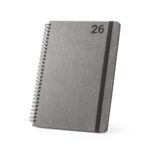 SIMMEL B5. Agenda B5, com argolas, em pele (58% reciclada)