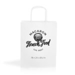 Saco papel kraft 90g/m2 18X24X8cm - branco WKraft02 - Image 2