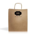 Saco papel kraft 90g/m2 28X32X10cm Kraft08 - Image 2