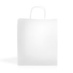 Saco papel kraft 90g/m2 28X32X10cm - branco WKraft06