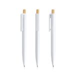 Esferográfica em ABS reciclado, detalhe em bambu Prens