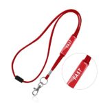 Lanyard tubular em poliéster com ajuste em PVC, fecho de segurança e mosquetão Ribbon - Image 2