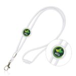 Lanyard tubular em poliéster com ajuste e mosquetão Saffy - Image 2