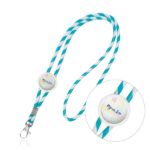 Lanyard tubular em terylene com ajuste e mosquetão Lapely - Image 2