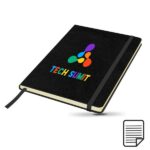 Bloco de notas A5 pautado, com capa em cartão e bolsa Kinylined - Image 2