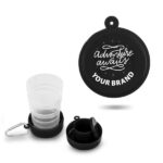 Copo retrátil 200 ml, com mosquetão e compartimento para comprimidos Foldcup - Image 2