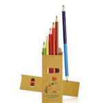 Lápis de cor em madeira, bicolor, 12 cores Colorsy - Image 2