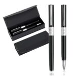 Conjunto de esferográfica e roller em metal, estojo de oferta Crystal