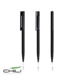 Esferográfica fina em aço inoxidável reciclado Sari Thin Twist - Image 2