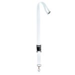 Lanyard com mosquetão, fivela clic-clac e fecho de segurança Sublisafe Clac