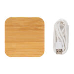 Carregador sem fio de bambu de 5 W com USB - Image 5