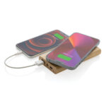 Powerbank sem fio de bambu de 5W 8.000 mAh - Image 4