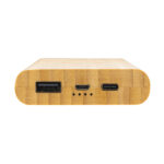 Powerbank sem fio de bambu de 5W 8.000 mAh - Image 7