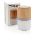 Alto-falante de bambu 3W com mudança de luz - Image 11