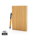 Conjunto de caderno e caneta de bambu A5