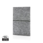 Caderno A5 com capa mole de feltro reciclado certificado pela GRS - Image 10