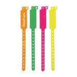 Pulseira de identificação inviolável fluorescente em vinil Darlen - Image 2