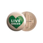 Crachá de 56mm Bio-Button com alfinete, personalizado Badge Bio-Button 56 needle - Image 2